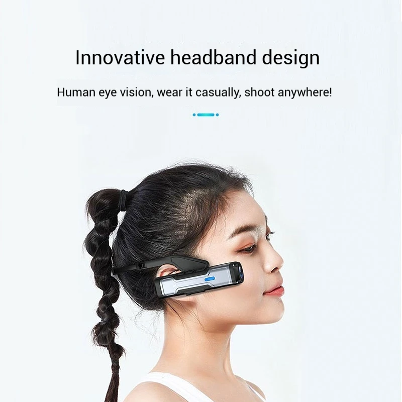 Outdoor 4K Head-Mounted Video Camera Hands-Free Sports Camera WiFi APP Control Electronic AntiShake Time-lapse Recording Loop