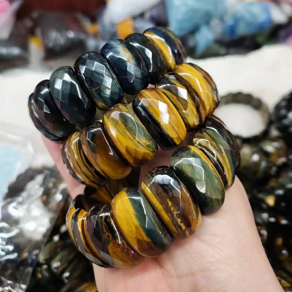 2023 Natural Tiger Eye Stone Beads Bracelet Natural Gemstone Bracelet DIY Jewelry Bracelet for Man for Woman Wholesale !