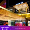 LEDIce Strip Waterfall Light String Gypsophila Waterproof Lantern Engineering Lighting Stall Hotel Scenic Decoration
