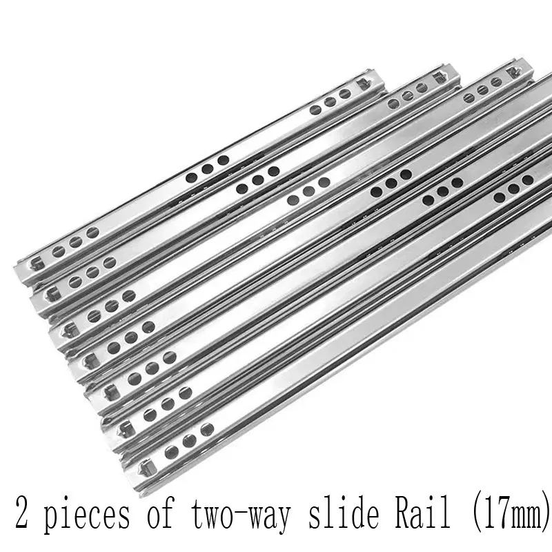 Drawer Steel Ball Slide Heavy Duty 10-15kg Fully Extension Micro Ball Guide Bearing Drawer Slide Runner 8/10/11/14/16 inches drawer slides