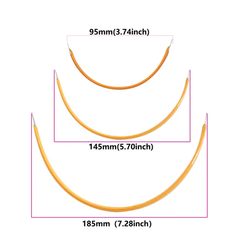 LED 에디슨 전구 램프 부품, LED 필라멘트, 전구 액세서리, 레드 블루, 다이오드, 3V, 60mm, 80mm, 95mm, 130mm, 145mm, 185mm, 260mm, 300mm, 1 개 2