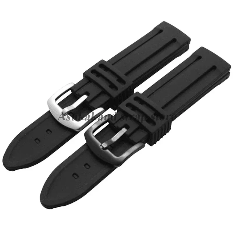 Men's Sport Waterproof Silicone Rubber Watch Strap - Soft Diving Wrist Band Bracelet