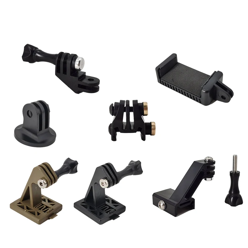 Action Camera Mount Adapter Tactical Helmet Adapter Stand 20mm Picatinny Rail Mount Adapter for Gopro Sport Camera Hunting Airsoft Accessories