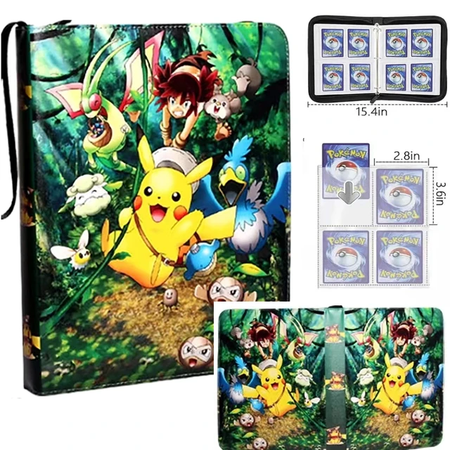 PTCG Pokemon Cards Storage Book pattern Pokemon Collection Binder Holder  Collection Book Card Anime Cartoon Trading Card 9 grid - AliExpress