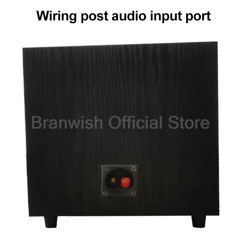 10 Inch 500W High Power Passive Subwoofer Amp 4Ohm Wooden Audio Speaker Black/ Applewood 2-Way Subwoofer for Home Theater Destop