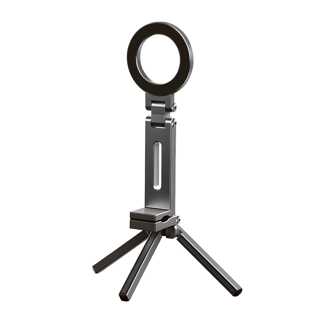 Portable Magnetic Phone Stand, Foldable Desk Tripod Holder,  Magsafe Phone Mount for Phone Travel Airplane Phone Stand