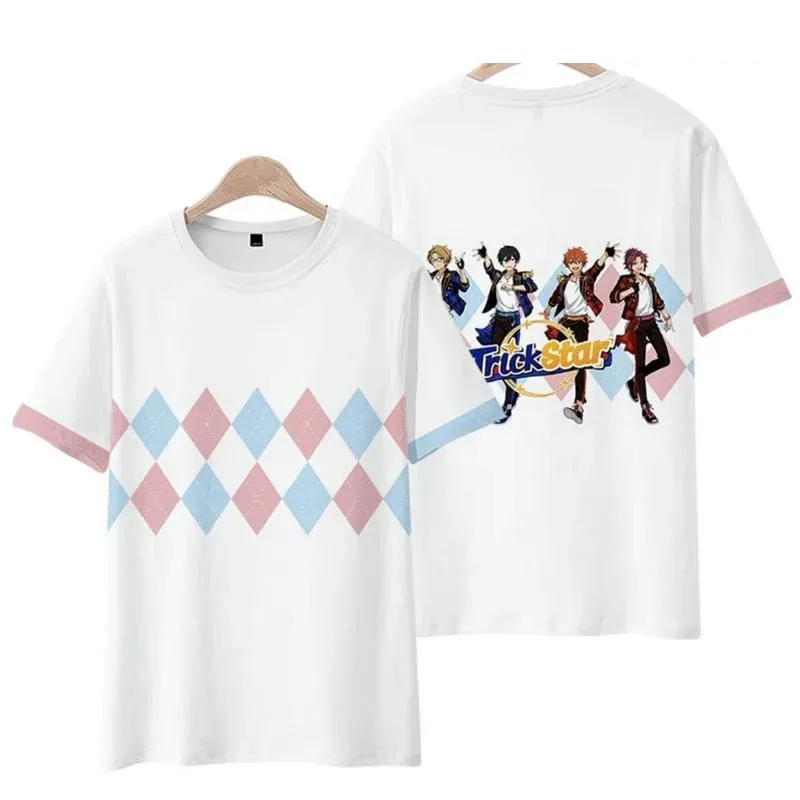 

Ensemble stars japan anime game 3d t-shirt cosplay men women t-shirts tops the neck short sleeve t-shirt sweater 4xl