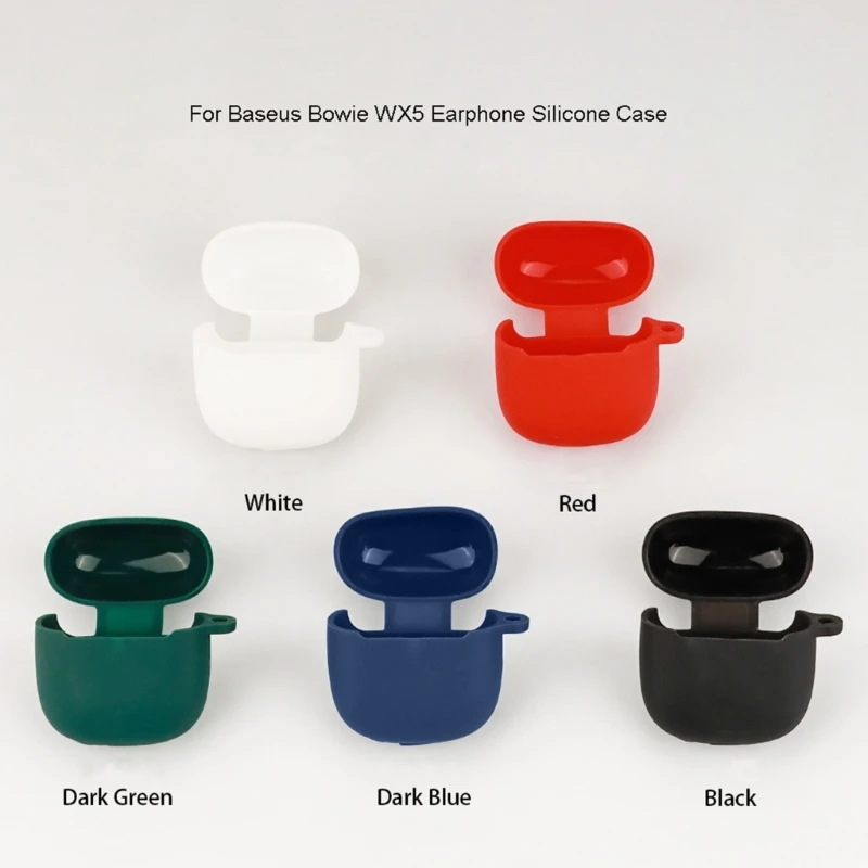 

Suitable for Baseus-Bowie WX5 Shockproof Wireless Earphone Sleeve Impact-resistant Housing Anti Dust Washable Soft Cover