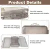 Double Jewelry Organizer Plastic Compartment Jewelry Organizer Small Box Square Carrying Storage Transparent 3