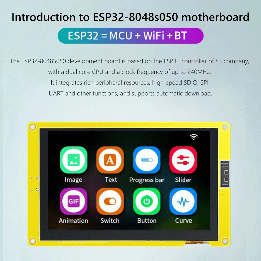 

ESP32 ESP32-S3-WROOM-1 Board Touch Screen 5inch 7inch IPS WIFI Bluetooth Module HMI 8M PSRAM 16M Flash Arduino LVGL