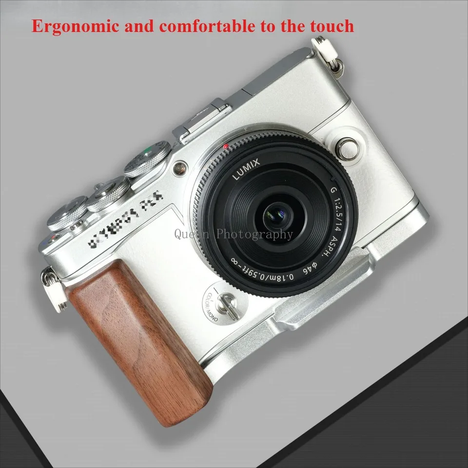 手作り木製エボニーバーチカメラ、クイックリリースプレート