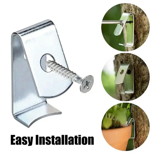 12 Db Virágcserép Klipek Rögzített Csat 5-8In Függő Horog Növényi Oltó Tartó Klip A Kerítés Falához Otthon - Image 2