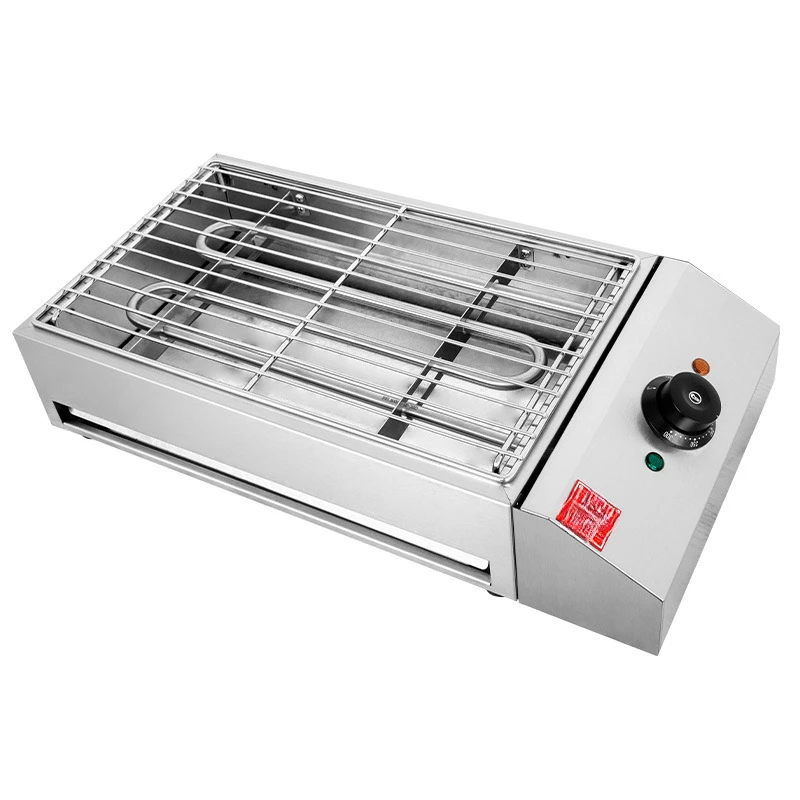 Electric Grill Stainless Steel Indoor Smokeless BBQ Machine For Home Party Roast Meat Skewers
