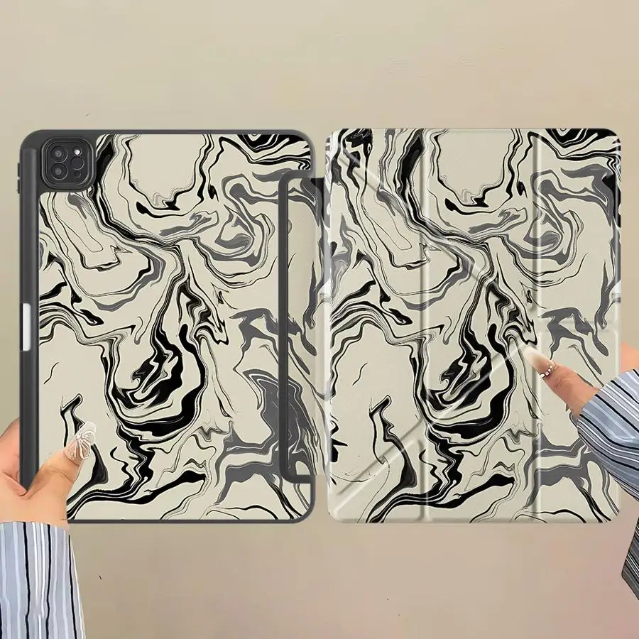 Marble Swirl Tablet Case with Holder and Cover
