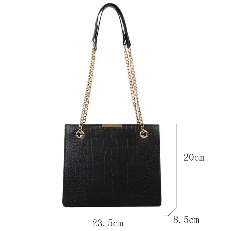 Luxury Women's Designer Crossbody Chain Bag - Solid Color Shoulder Handbag