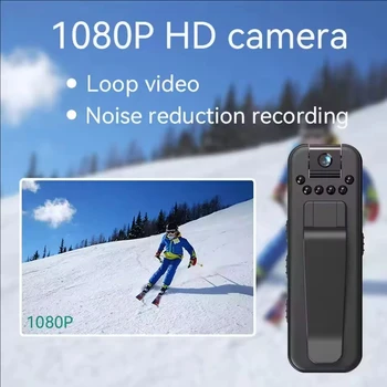 Mini Telecamera HD 1080P Portatile, Registratore Video Digitale, Videocamera di Sorveglianza con Visione Notturna, Bodycam Polizia a Infrarossi