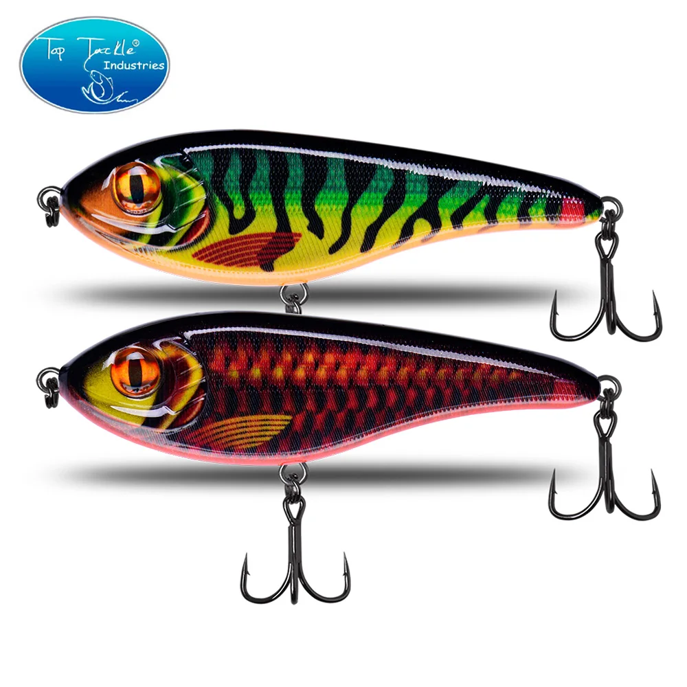 jerk bait with soft tail fishing lure for pike 105mm 32g CFLURE Muskie Pike Big VIB Fishing Lure Hard Jerk bait 8 Colors