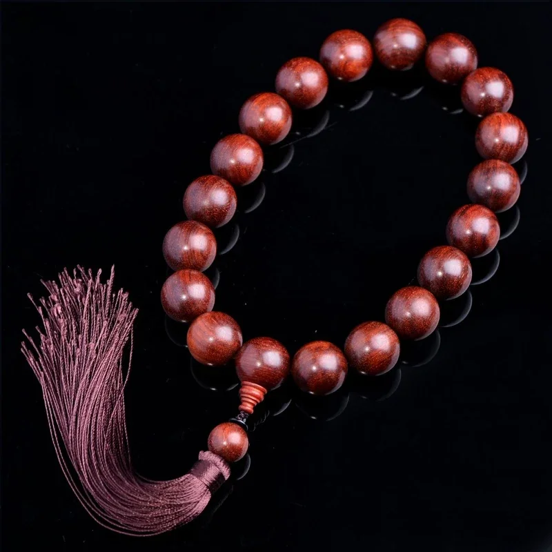 

Natural Luxury Pterocarpus Santalinus Prayer Beads Bracelet Buddha Meditation Beads Red Sandalwood Venus Old Rosary Bracelet