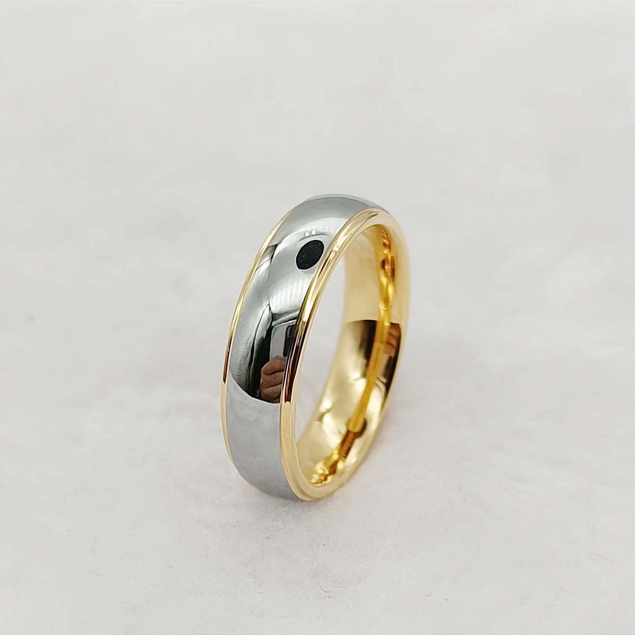 Domed Tungsten Carbide Ring Couples Comfort Fit Designer Two