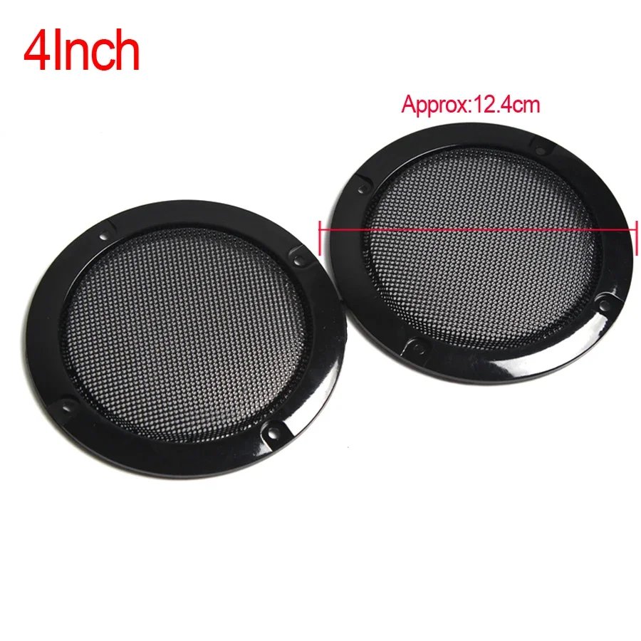 

2PCS 2 inch 3 inch 4 inch Black Replacement Round Speaker Protective Mesh Net Cover Grille Circle Speaker Accessories