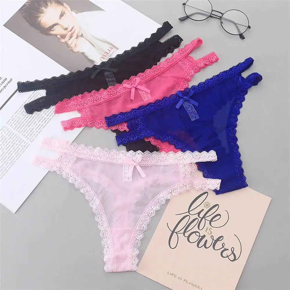 

Нижнее белье, бесшовные стринги с низкой талией, Ажурные кружевные трусики, стринги, нижнее белье, женские трусы