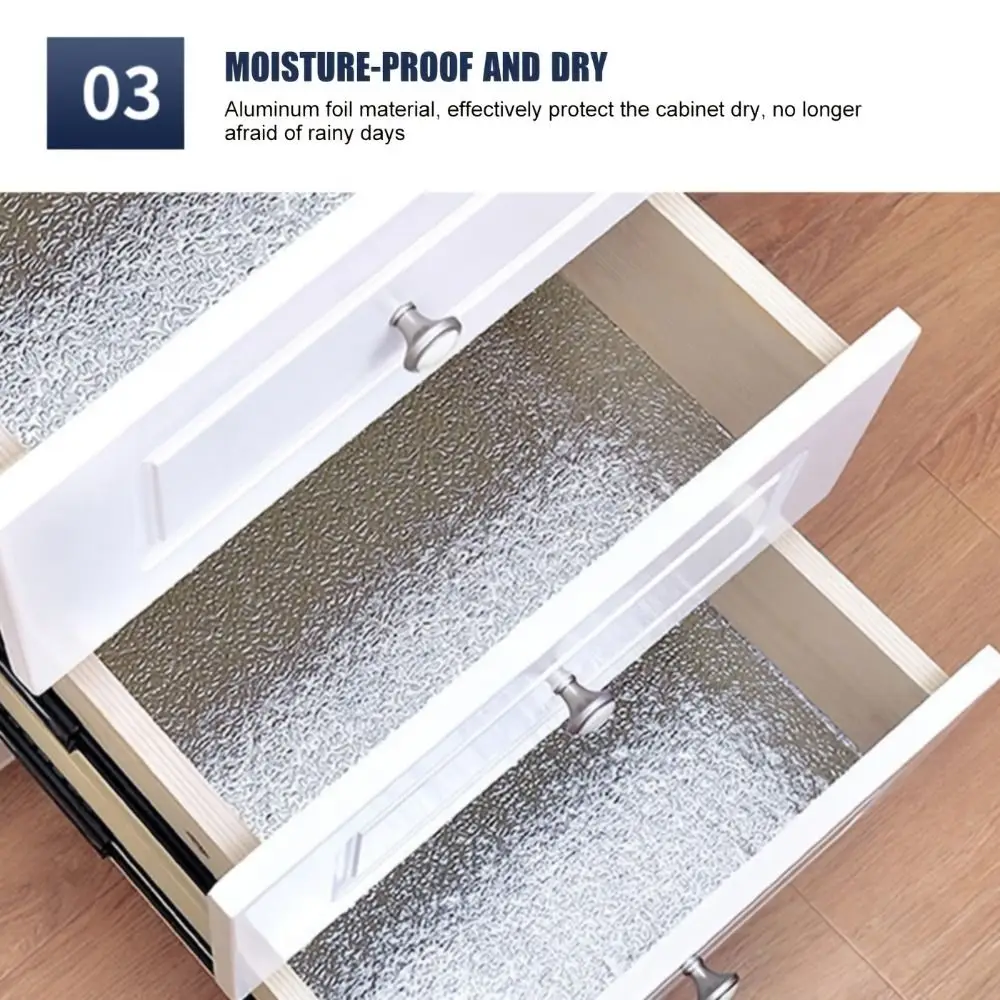 40x300cm Aluminum Foil Oil-proof Wallpaper Self Adhesive Anti Fouling Kitchen Sticker High Temperature Waterproof