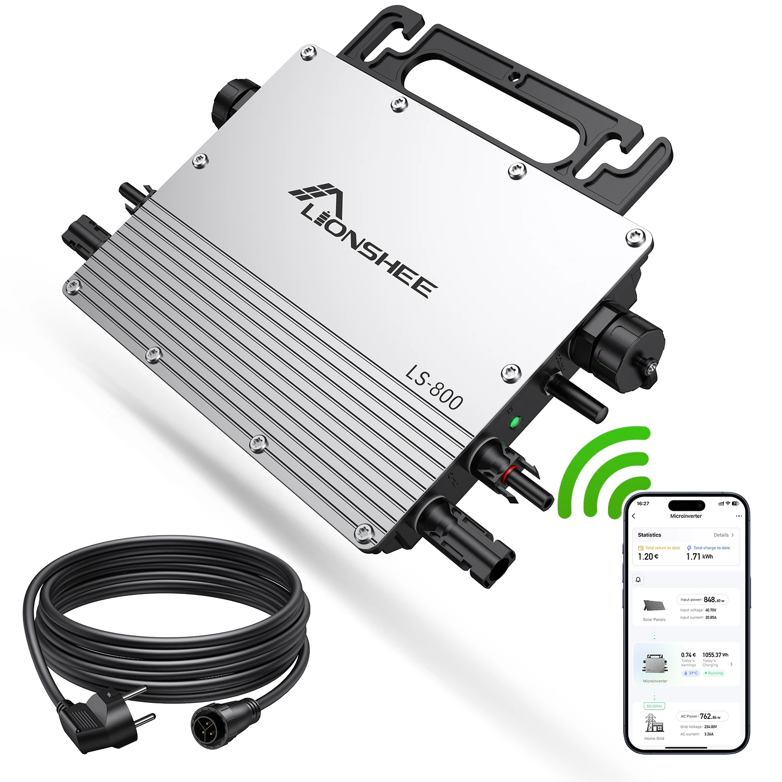 Installazione Rapida Grid Tie Inverter Solar Microinverter 600W 800W Plug And Play Balcone Power Station