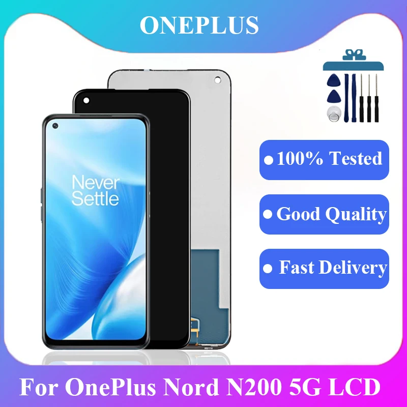 

Original For OnePlus Nord N200 5G LCD Display Screen Touch Panel Digitizer Replacement assembly For 1+N200 DE2118 DE2117 LCD