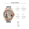 Trendy Women rhinestone Eiffel Tower PU leather quartz Watch 6
