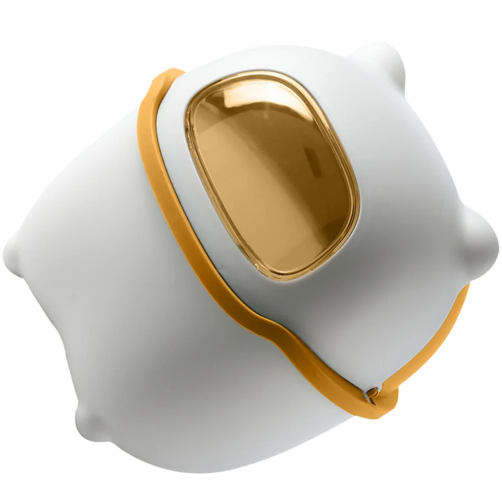 

Bear Trash Can Small Desk with Lid Mini Bin Plastic Adorable Cartoon Garbage Desktop Container