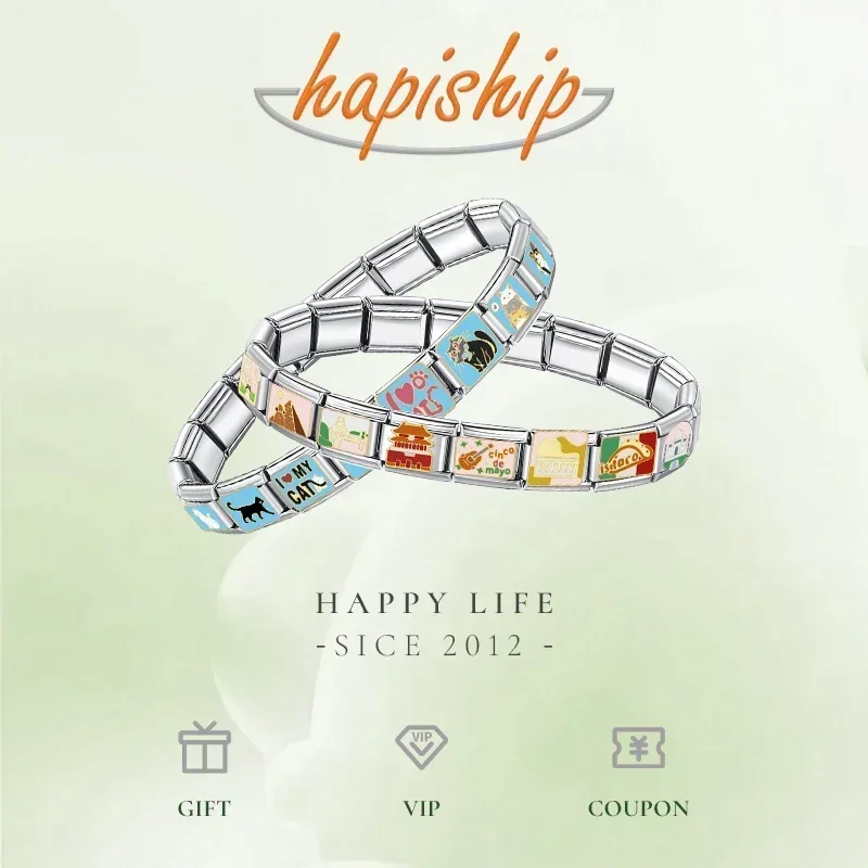 Hapiship 2025 New Fashion Women Romantic Love Heart Charm Italian