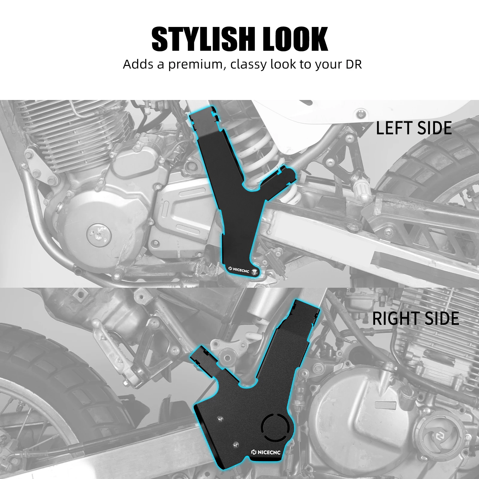 Für Suzuki DR650S DR650SE 1996-2024 Rahmen Wachen Schutz Abdeckung DR650S/SE DR650S DR650 SE DR650 S DR650 SE DR650S DR650SE – Detail 4