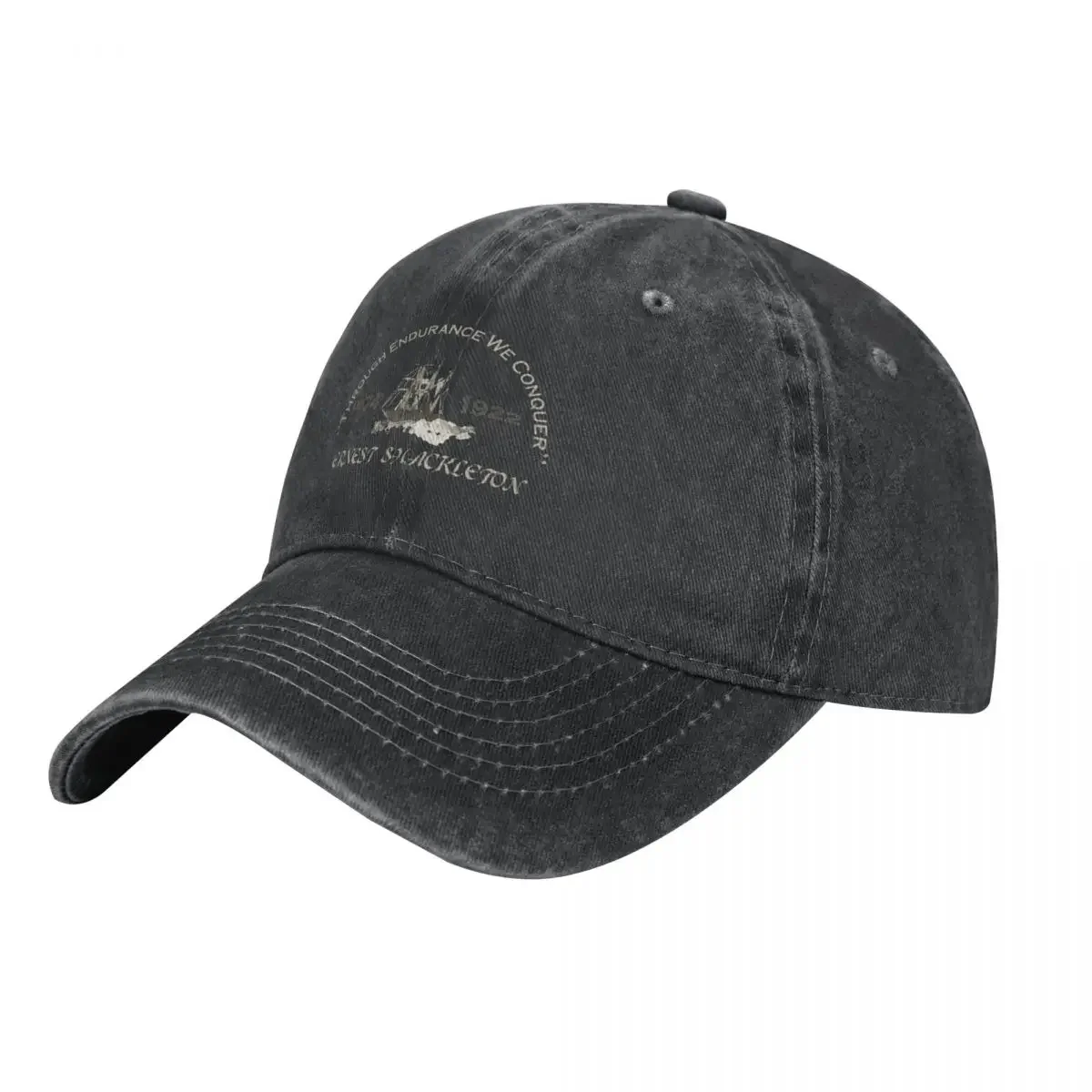 Through Endurance We Conquer - Sir Ernest Gracketon Cowboy Hat Black Golf Cap Sunhat Caps For Men Women'S