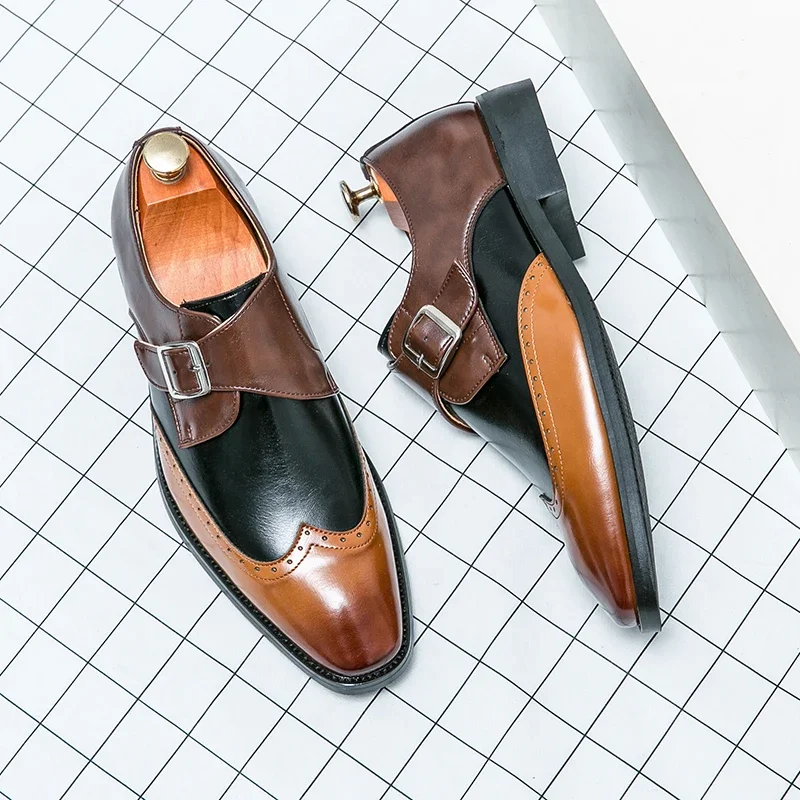 

Men's Brogue Pointed Toe Oxford Shoes Dress Shoes Durable Non Slip Formal Shoes For Wedding Business Party Banquet Office
