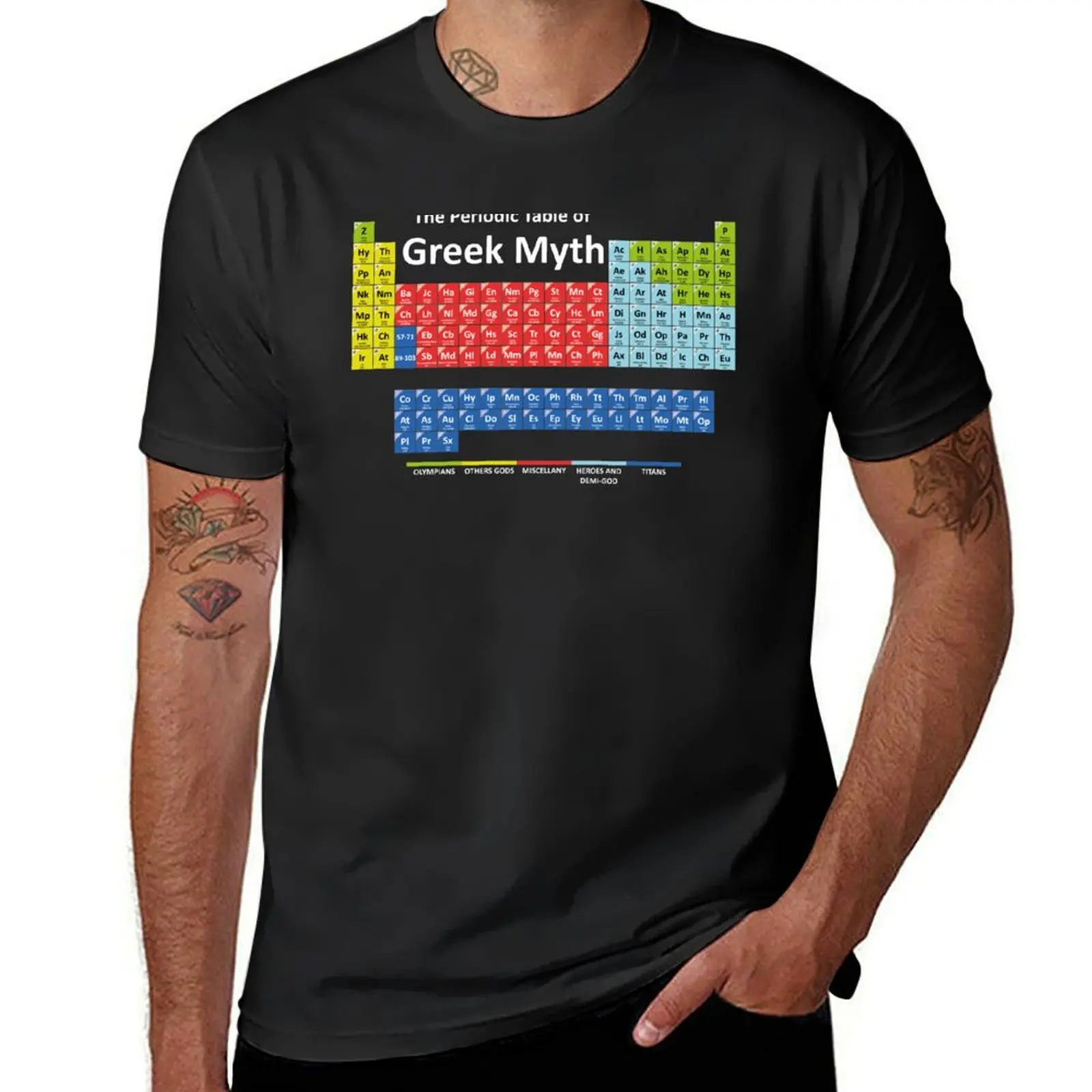 

Periodic Table of Greek Mythology T-Shirt customs design your own funnys animal prinfor boys sweat plain black t shirts men