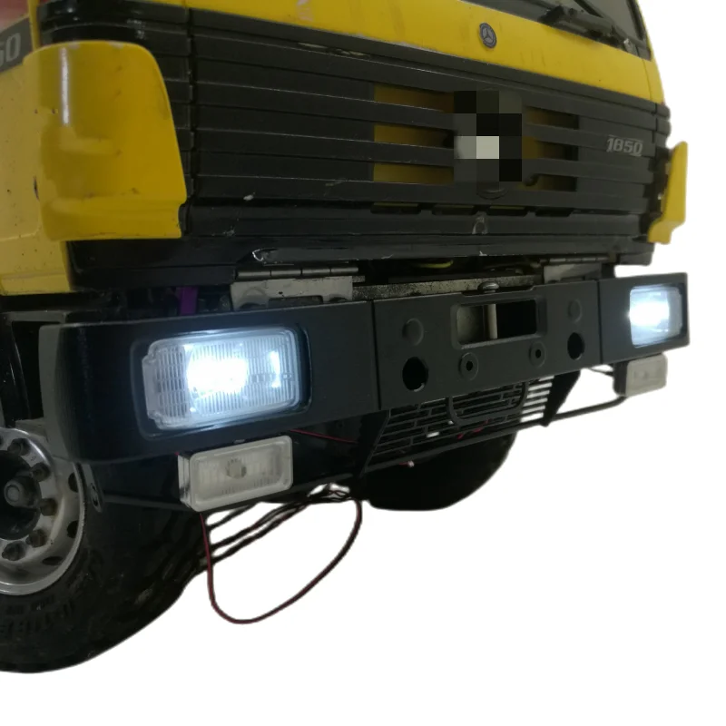 Paraurti Anteriore Led Lampada Luce Per Tamiya 1/14 Rc Truck 56301 56305 Benz 1838 Trattore Rimorchio 1/14 Accessori Per Camion
