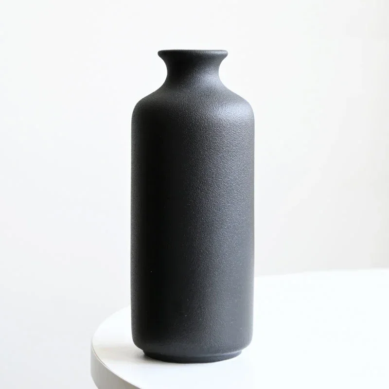 Minimalist Ceramic Vase,Nordic Black and White Flower Vases,Home Living Room Dried Flower Pot Decor,Korean Style Home Decoration 5
