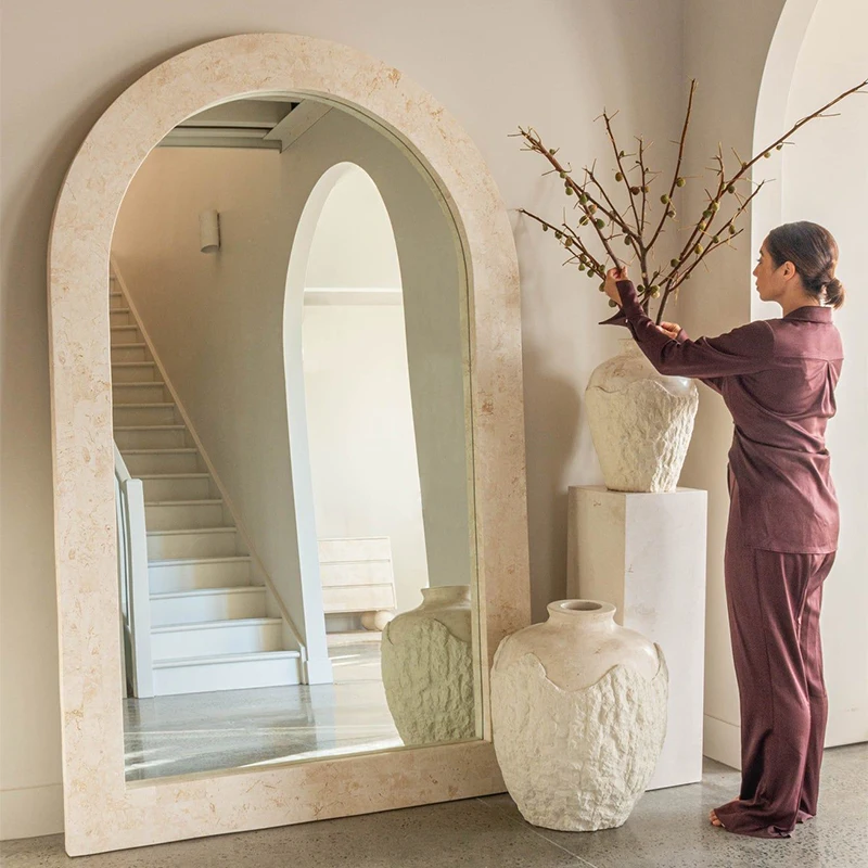 Designer Wedding Square Mirror Makeup Quality Luxury Aesthetics House Floor Mirrors Art Length Big Espejos De Piso Wall Decor - Image 4