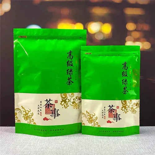 중국 롱징 차 냄비 지퍼 백, YunWu Biluochun 녹차 재활용 밀봉 포장 없음, 250g/500g 4