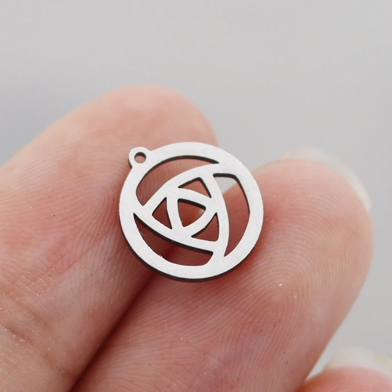 

3pcs Delicate Mackintosh Rose Stainless Steel Pendant Spiral diy Accessories Charms for Jewelry Making Bracelets Women Craft