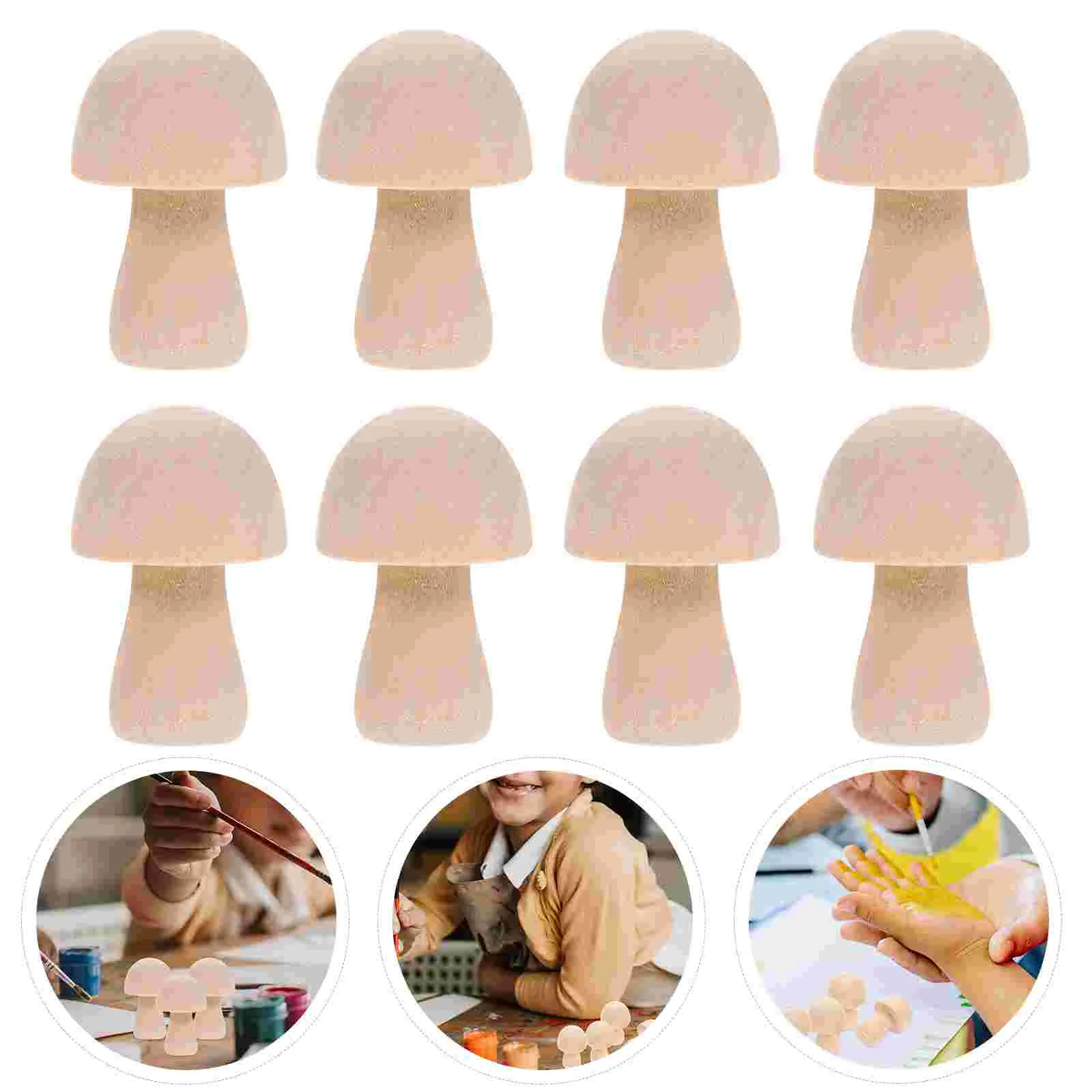 

10/12pcs Unfinished Wooden Christmas Tree Painted Crafts Peg Dolls DIY Craft Graffiti Painting Blank Nursery Ornament Xmas Decor