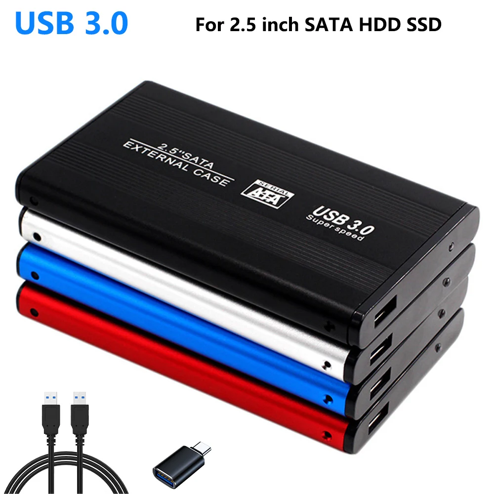 Custodia Ssd Sata Hdd Da 2.5 Pollici Scatola In Alluminio Ad Alta Velocità Usb 3.0 Per Custodia Hd Esterna Per Disco Rigido Sata Per Pc Laptop Ps4/5