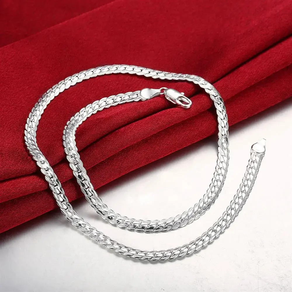 Silver Chain Necklace Clasp Detail
