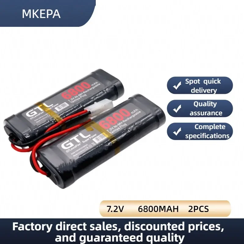 

New 7.2V battery 6800mAh NiMH battery pack RC car truck Bugibot tank ni mh Battery gray dinner power supply