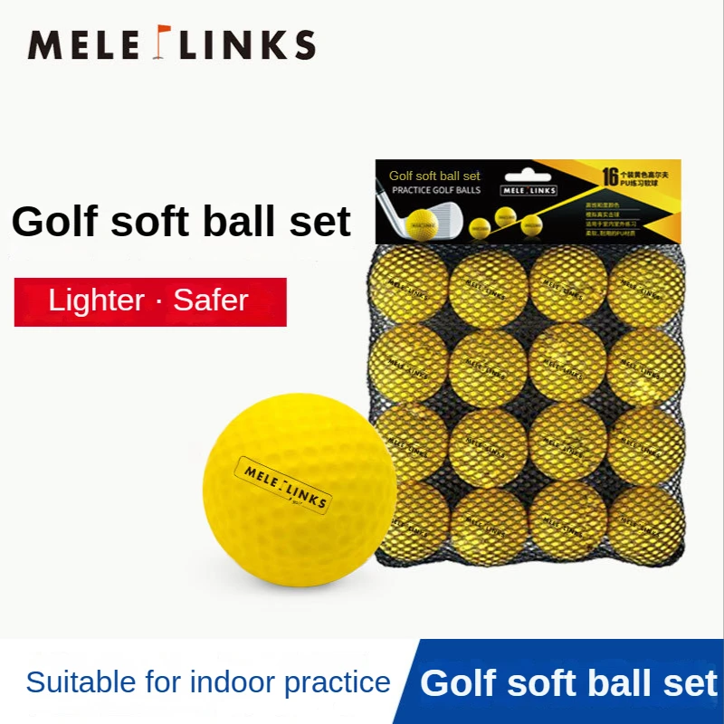 

16PCs Golf Soft Ball Set Spot Environmental Protection Portable PU Golf Soft Ball Set Golf Training Soft Ball Accessories