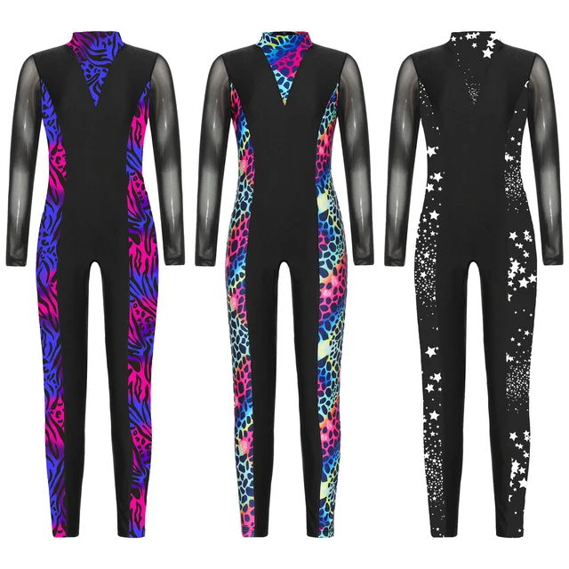 Body Danza Bambina Maniche Lunghe Con Strass - Leotard Per Ginnastica Artistica E Danza Classica - Foto 4