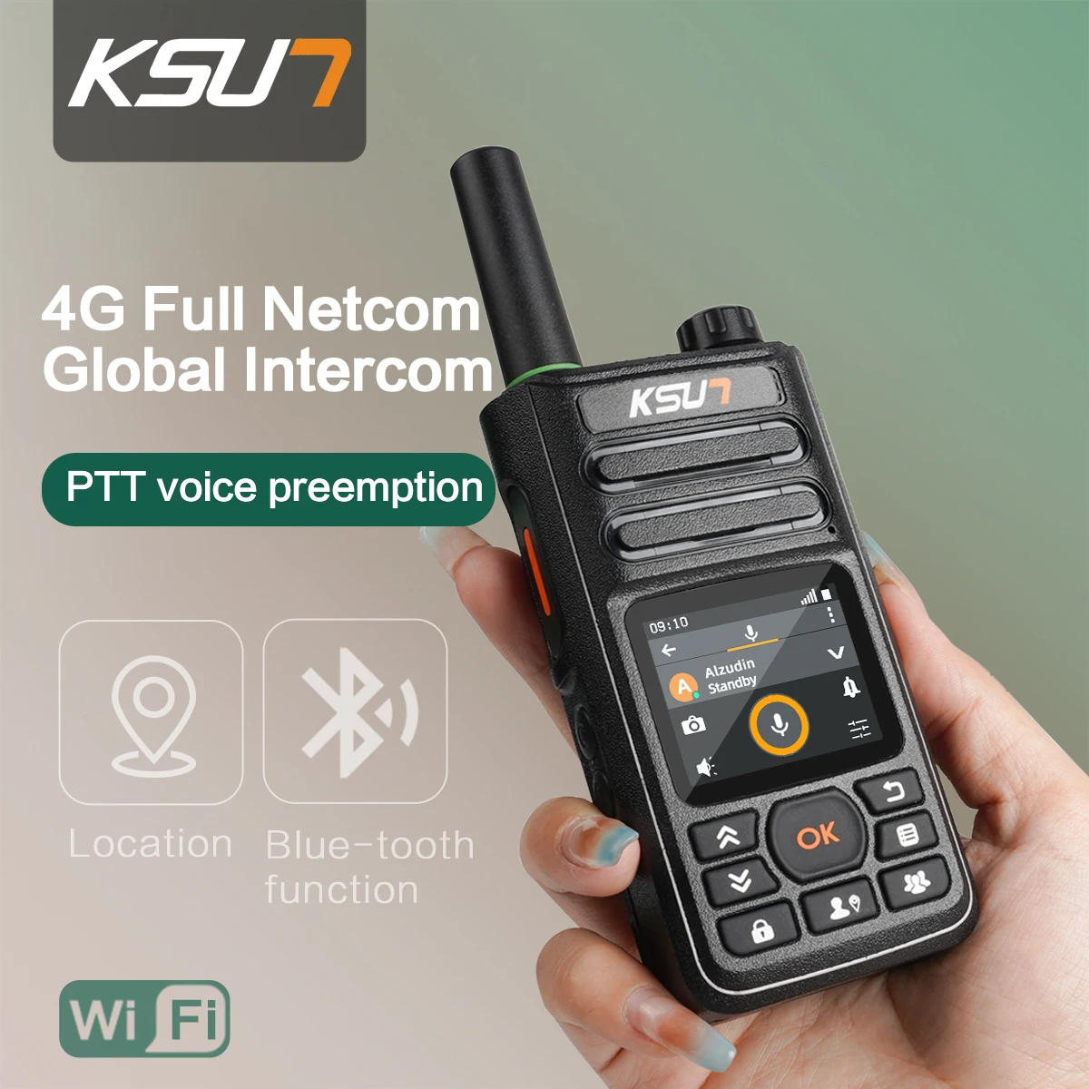 Top Walkie Talkie Compatible Zello APP 4g Sim Card WiFi Network Cell Phone Radio Long Range Professional Walkie Talkie KSW-ZL18 6