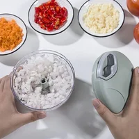 Nouveau broyeur coupe-oignon végétal accessoires de cuisine 500/900ML hachoir à viande manuel hachoir à ail rotation presse à ail 4
