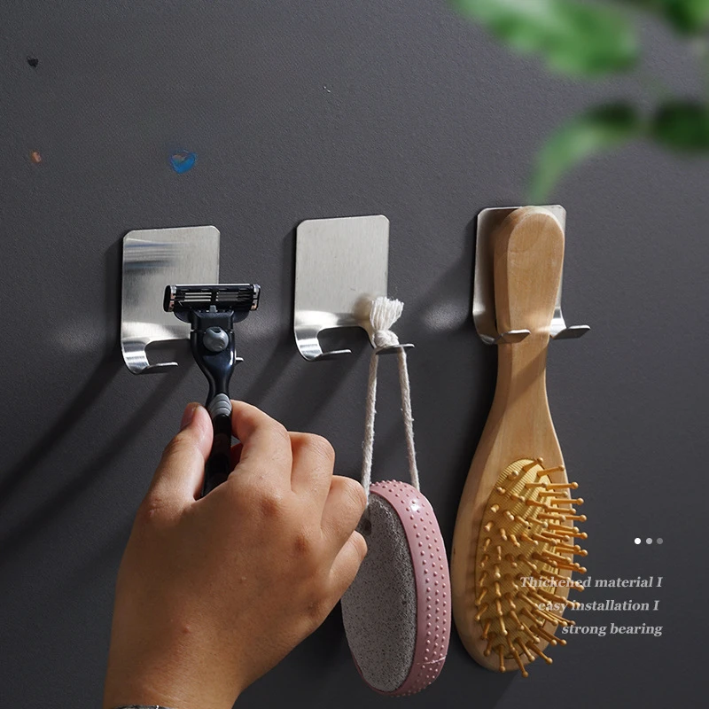 2pcs Razor Holder 304 Stainless Steel Men Shaving Shaver Razor Stand Shelf Shaving Storage Rack Bathroom Hook Organizer