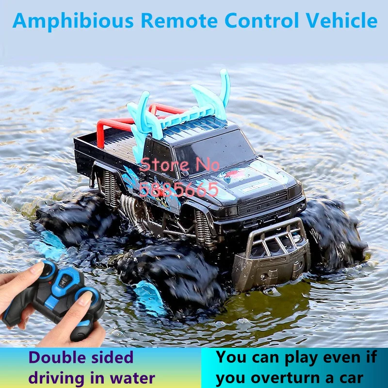 High Speed Off Road Climbing RC Car Model 4WD Water&Land Racing 360° Rotate All Terrain Waterproof Remote Control Car Boy Gift 2